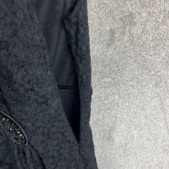 Tiana B Dress Womens 10 Black Lace Sleeveless Lined Knee Length Stretch- 8432 - Picture 8 of 12